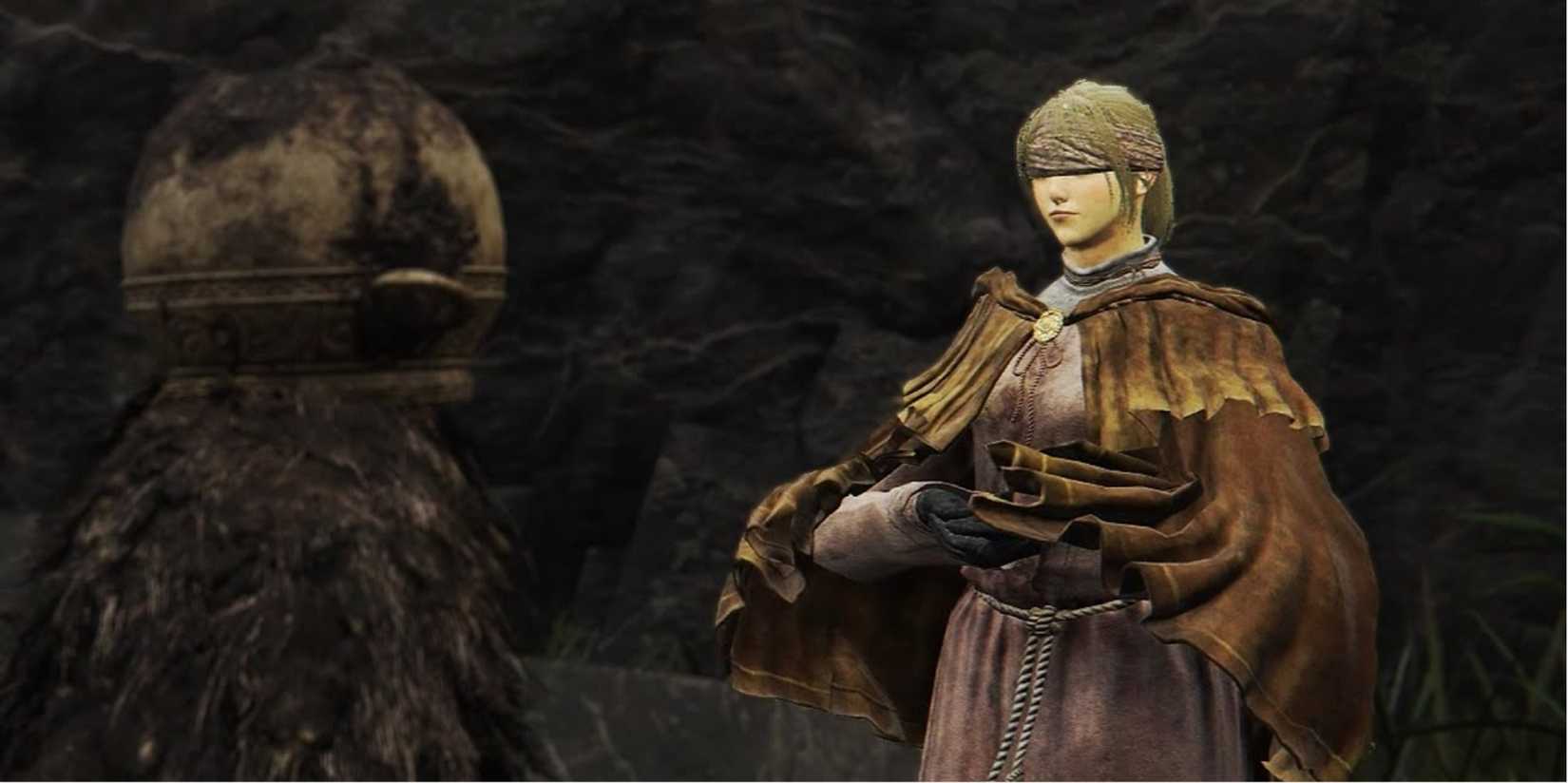 Tarnished talking to Hyetta. 