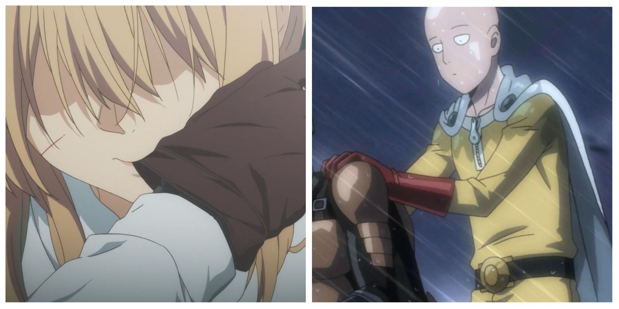 one punch man and violet evergarden