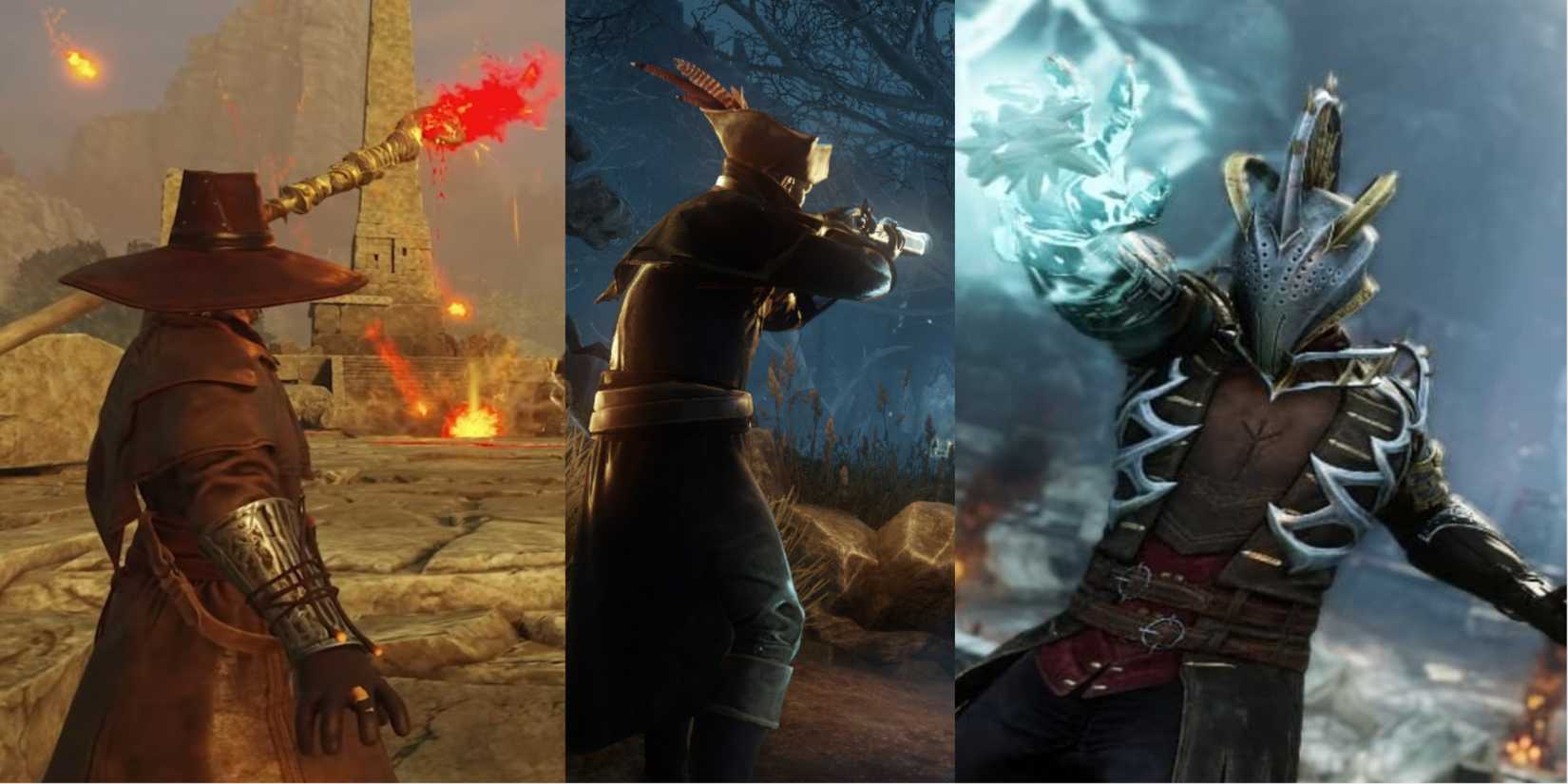 New World Fire Staff Musket Ice Gauntlet