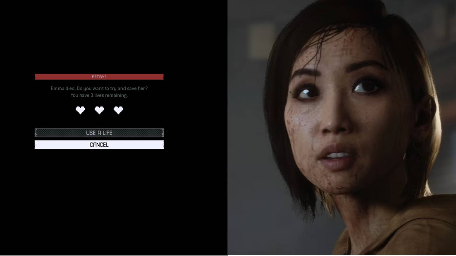 Split image of rewind option and Kaitlyn.