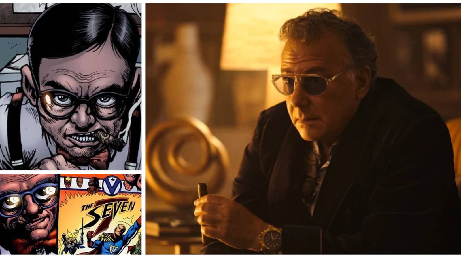 three pictures of the legend from amazon prime show and comic the boys