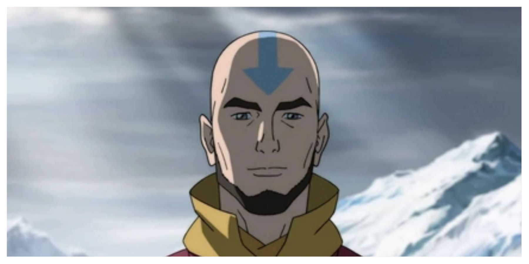 The spirit of Avatar Aang Speaking To Korra in The Legend of Korra