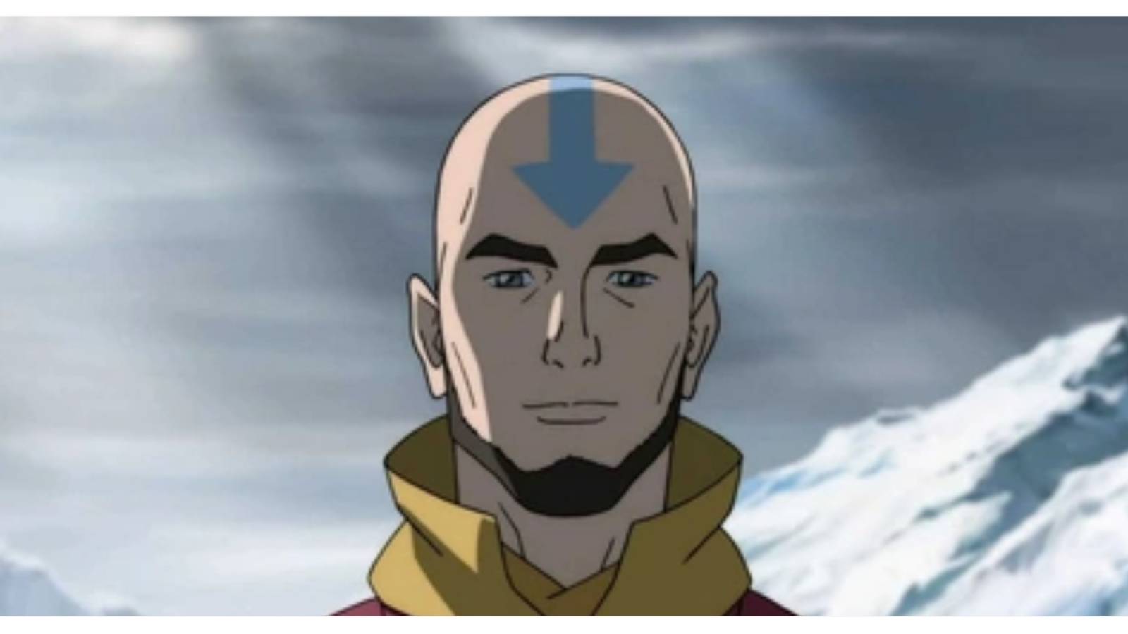 The spirit of Avatar Aang Speaking To Korra in The Legend of Korra