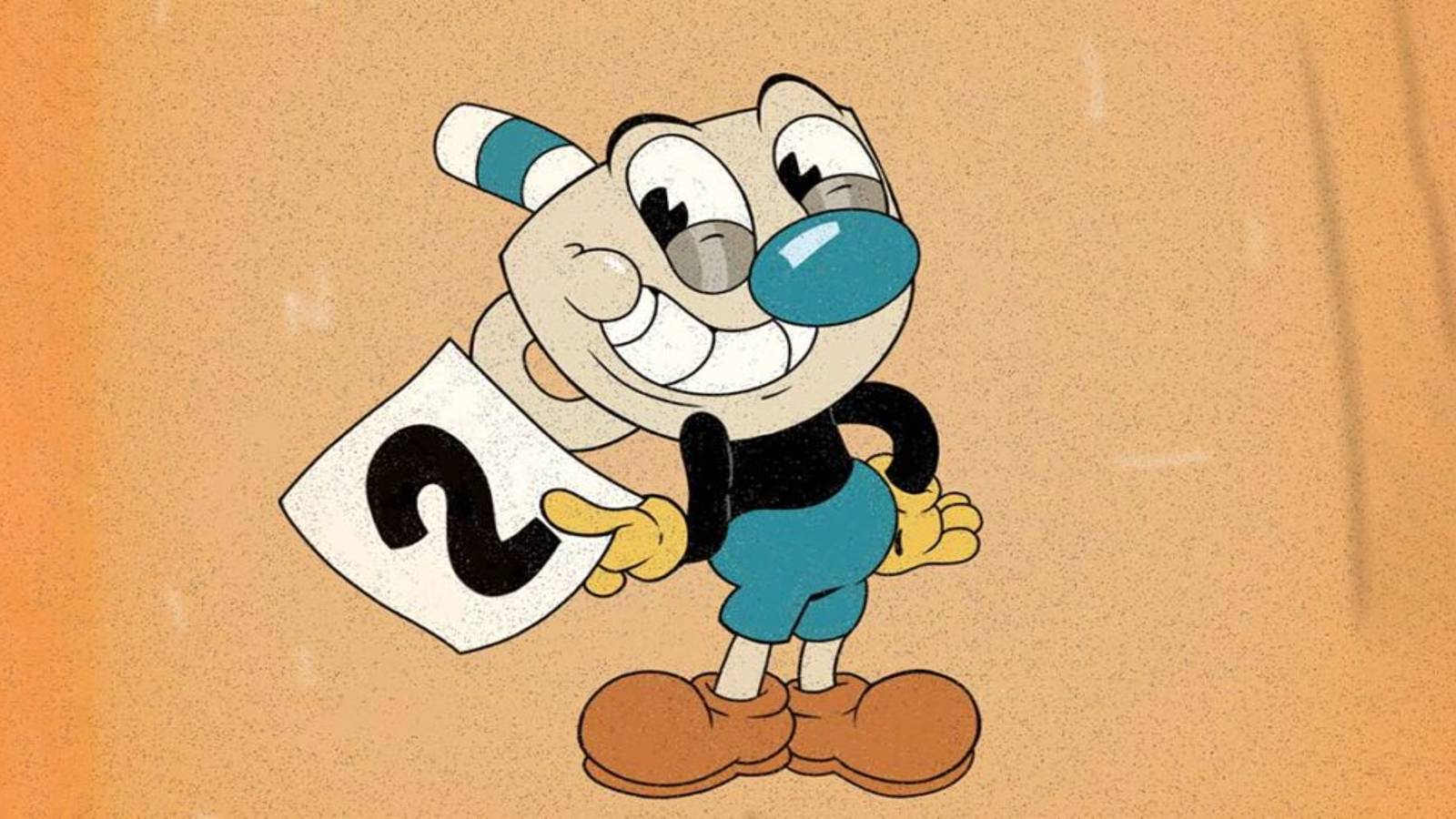 Mugman with a 2 placard