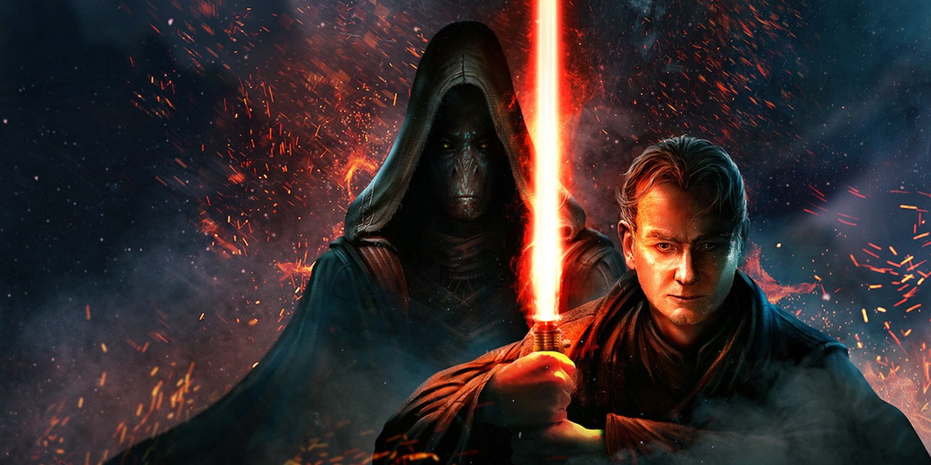 Darth Plagueis and Palpatine in Star Wars