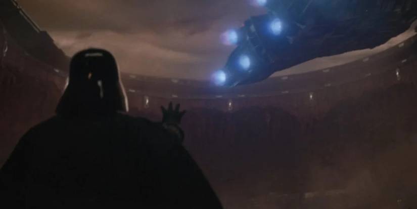 Darth Vader Force-pulls a starship in Obi-Wan Kenobi