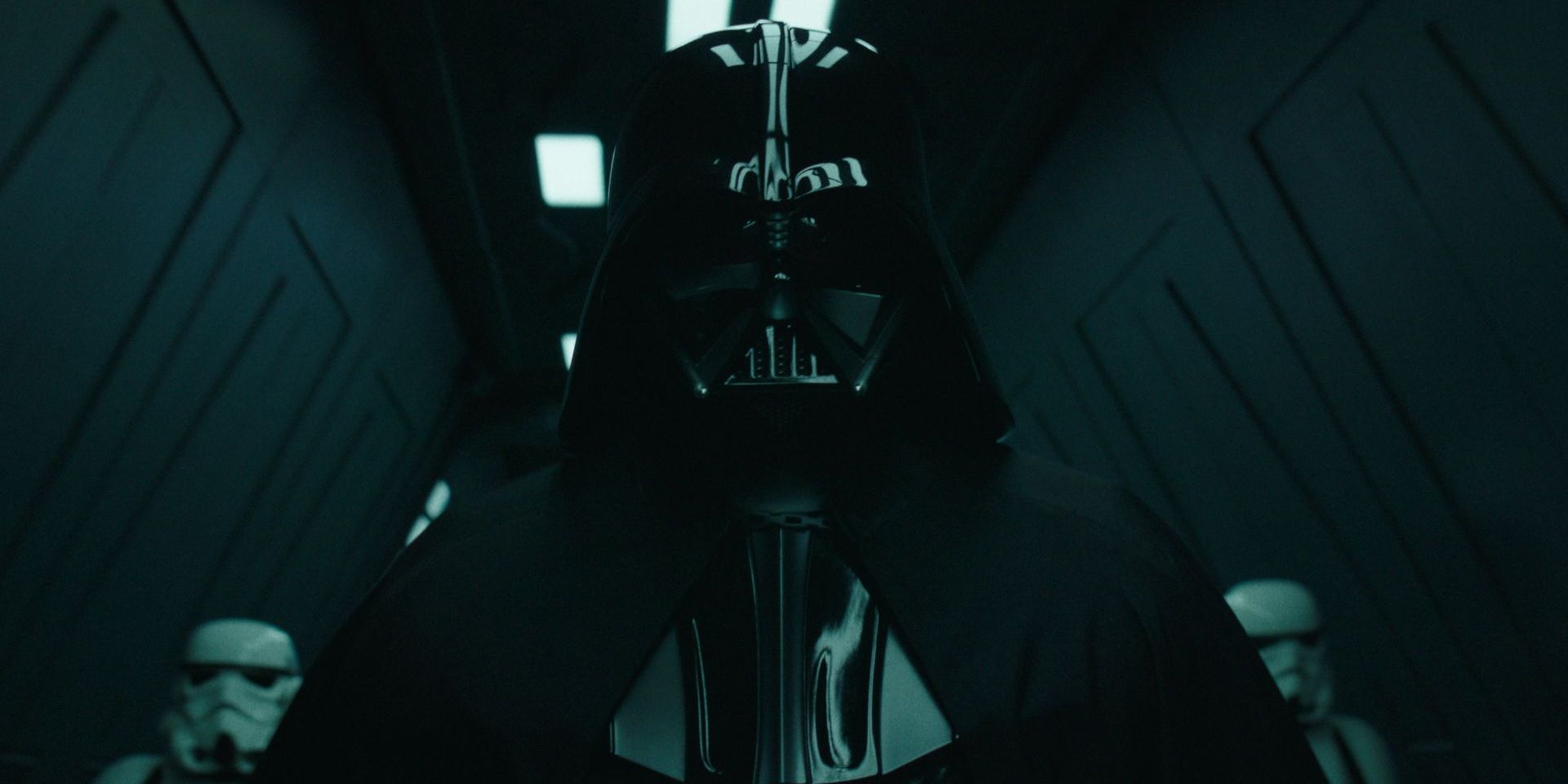 Darth Vader walks down a hallway in Obi-Wan Kenobi