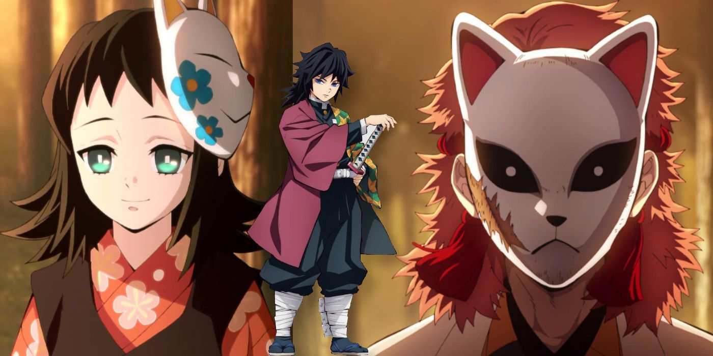 Demon Slayer Giyu, Sabito and Makomo  Kitsune Masks