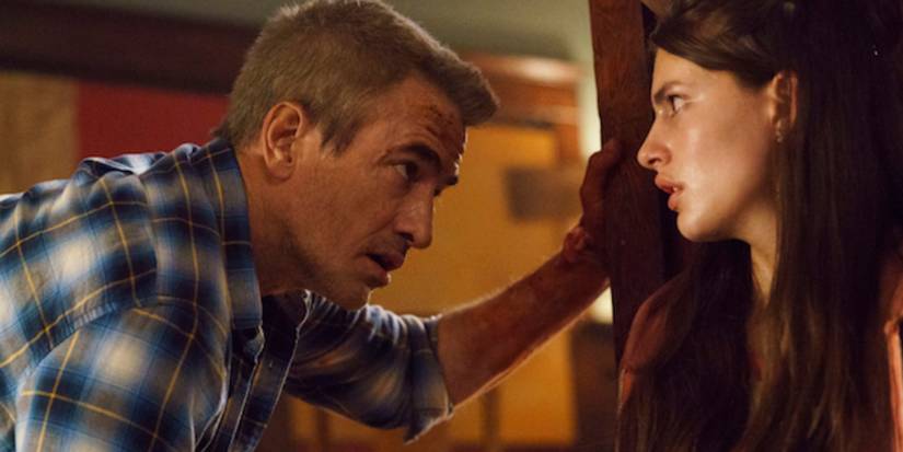 Dermot Mulroney and Diana Silvers in Blumhouse Into The Dark episode called "Flesh and Blood"