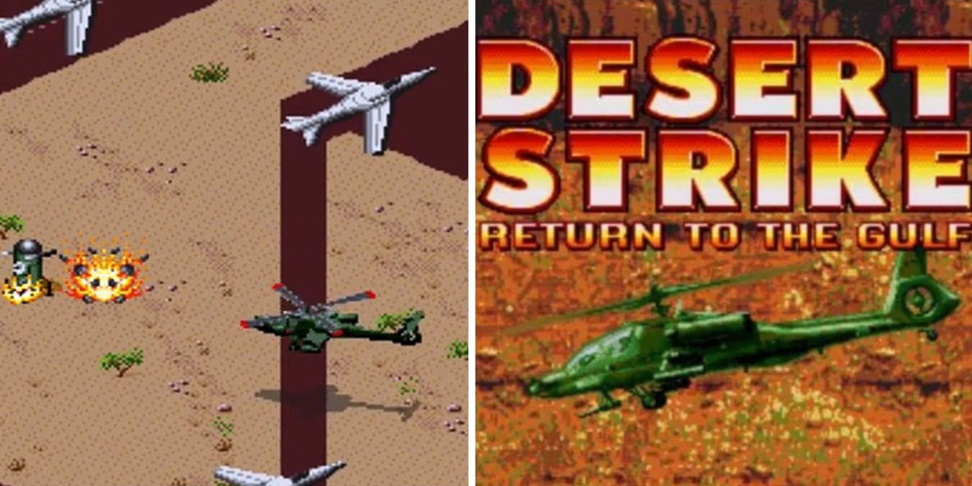 Desert Strike Gameplay & Desert Strike Cover cropped