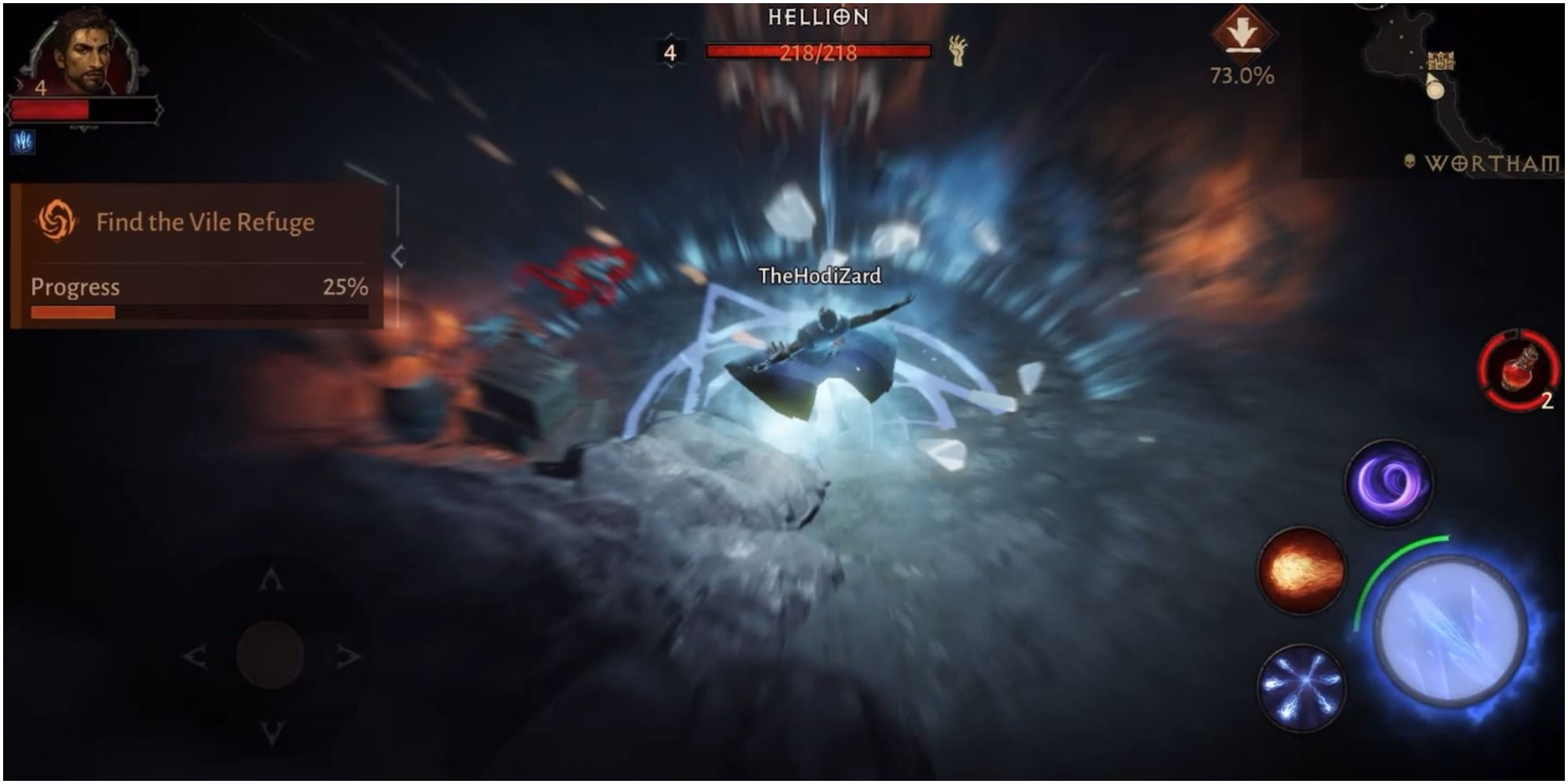 Diablo Immortal Activating The Magic Missile Ultimate