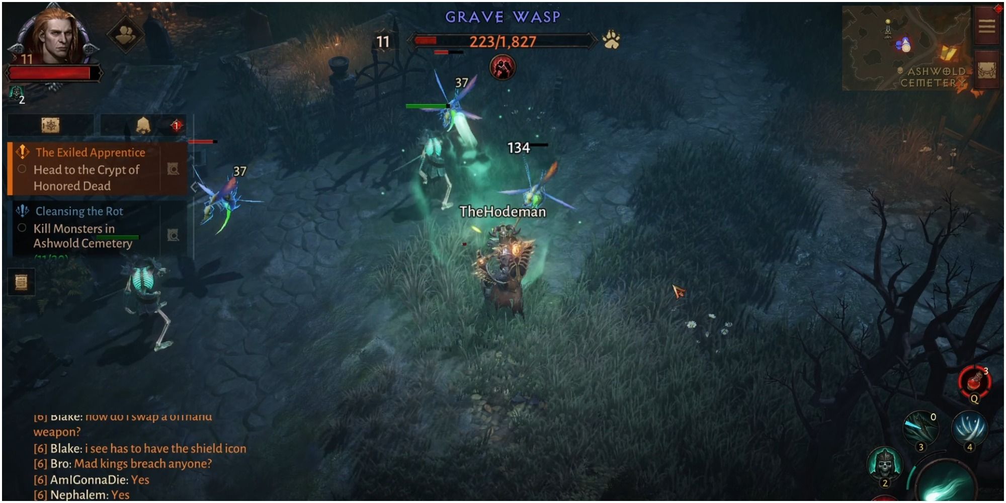 Diablo Immortal атакует трех юнитов одновременно с помощью Necromancer