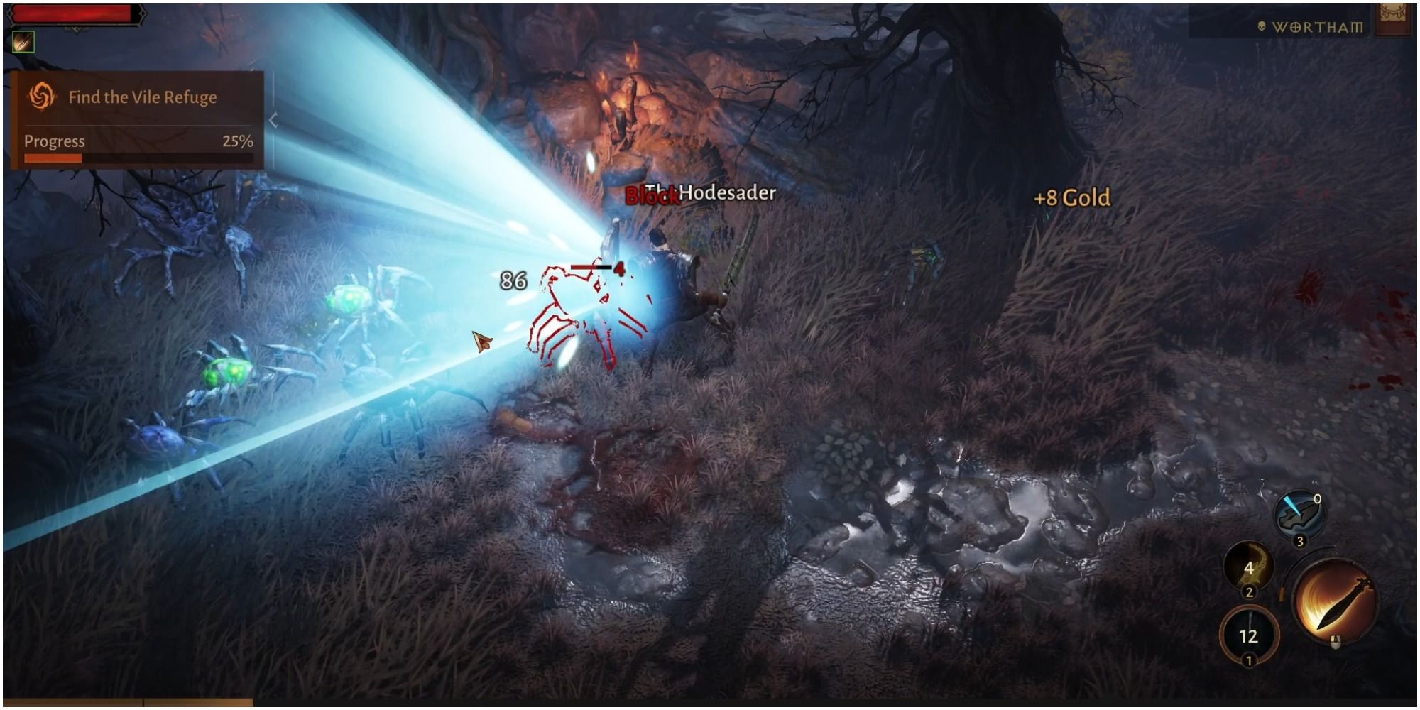 Diablo Immortal Blinding Spiders With Shield Glare