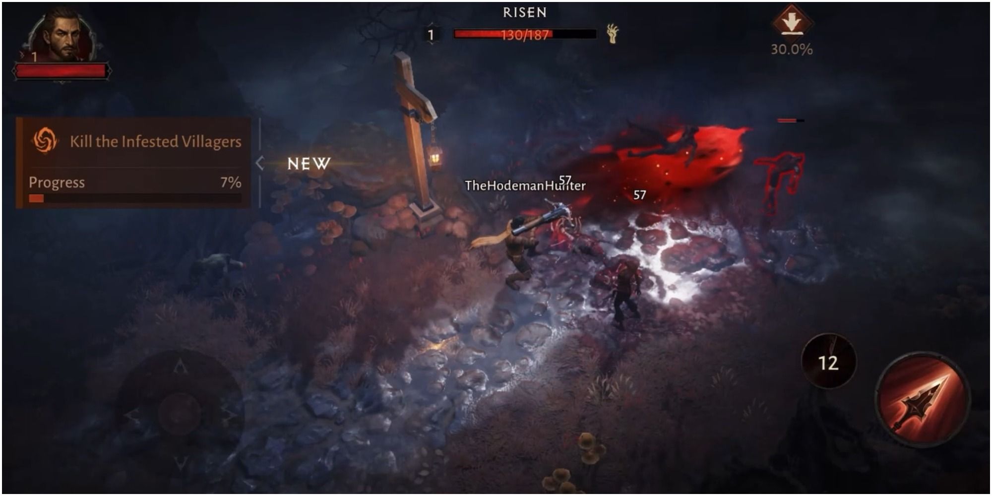 Diablo Immortal Bouncing Enemies Back With A Knockback Shot