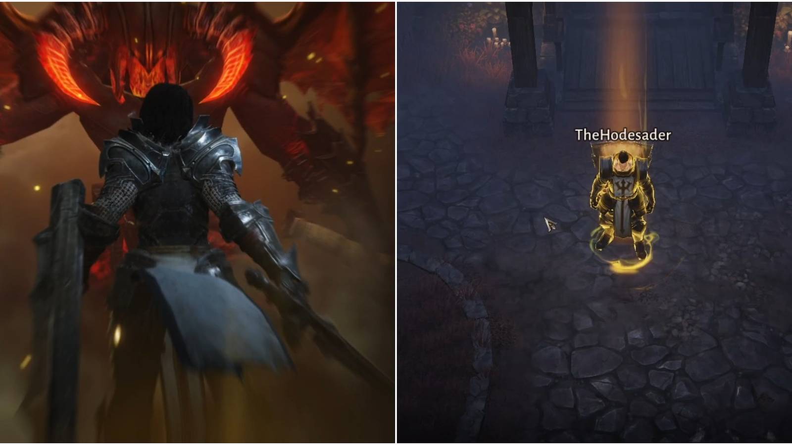 Diablo Immortal Crusader Best Legendary Weapons Collage