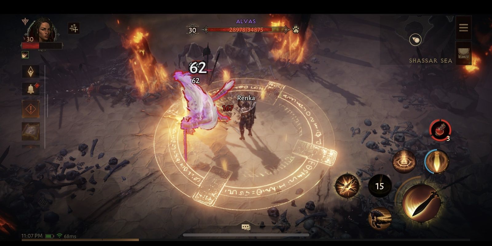 Diablo Immortal Crusader Falling Sword in action
