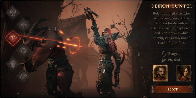 Diablo Immortal Demon Hunter In The Selection Screen