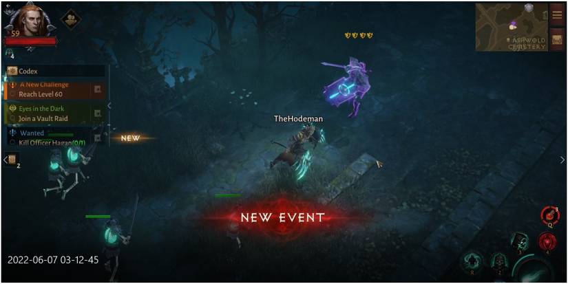 Diablo Immortal Engaging Officer Hagan As Soon As He Spawns