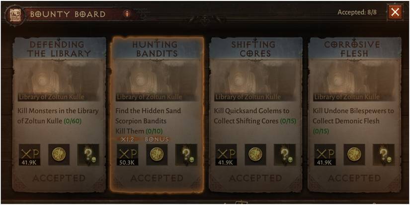 Diablo Immortal Seeing The Rewards For The Daily Bounties