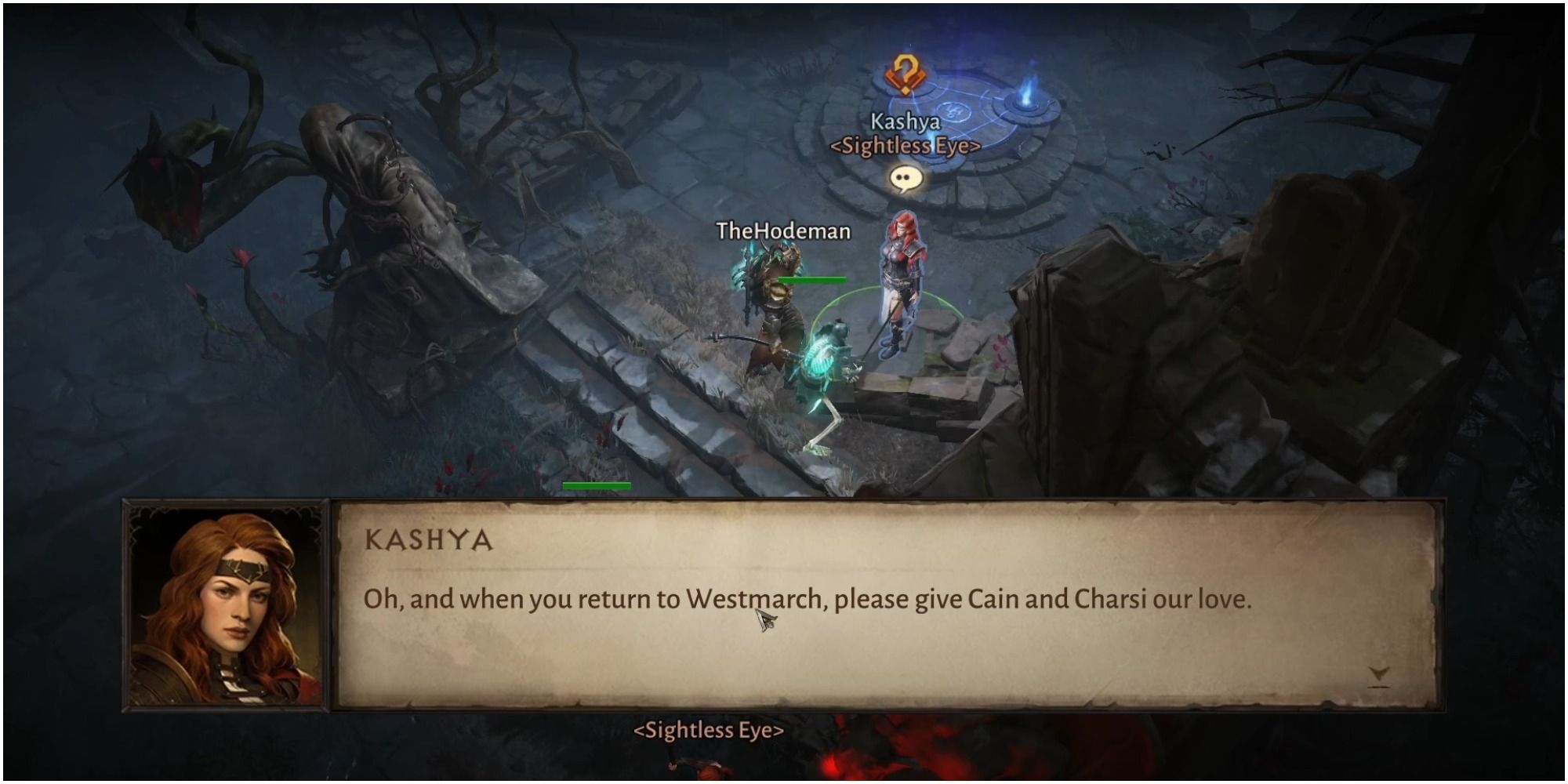 Diablo Immortal Speaking To Kashya About Cain And Charsi