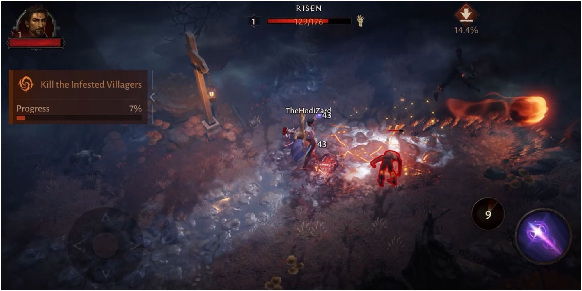 Diablo Immortal Taking Out A Wave Of Zombies With Scorch