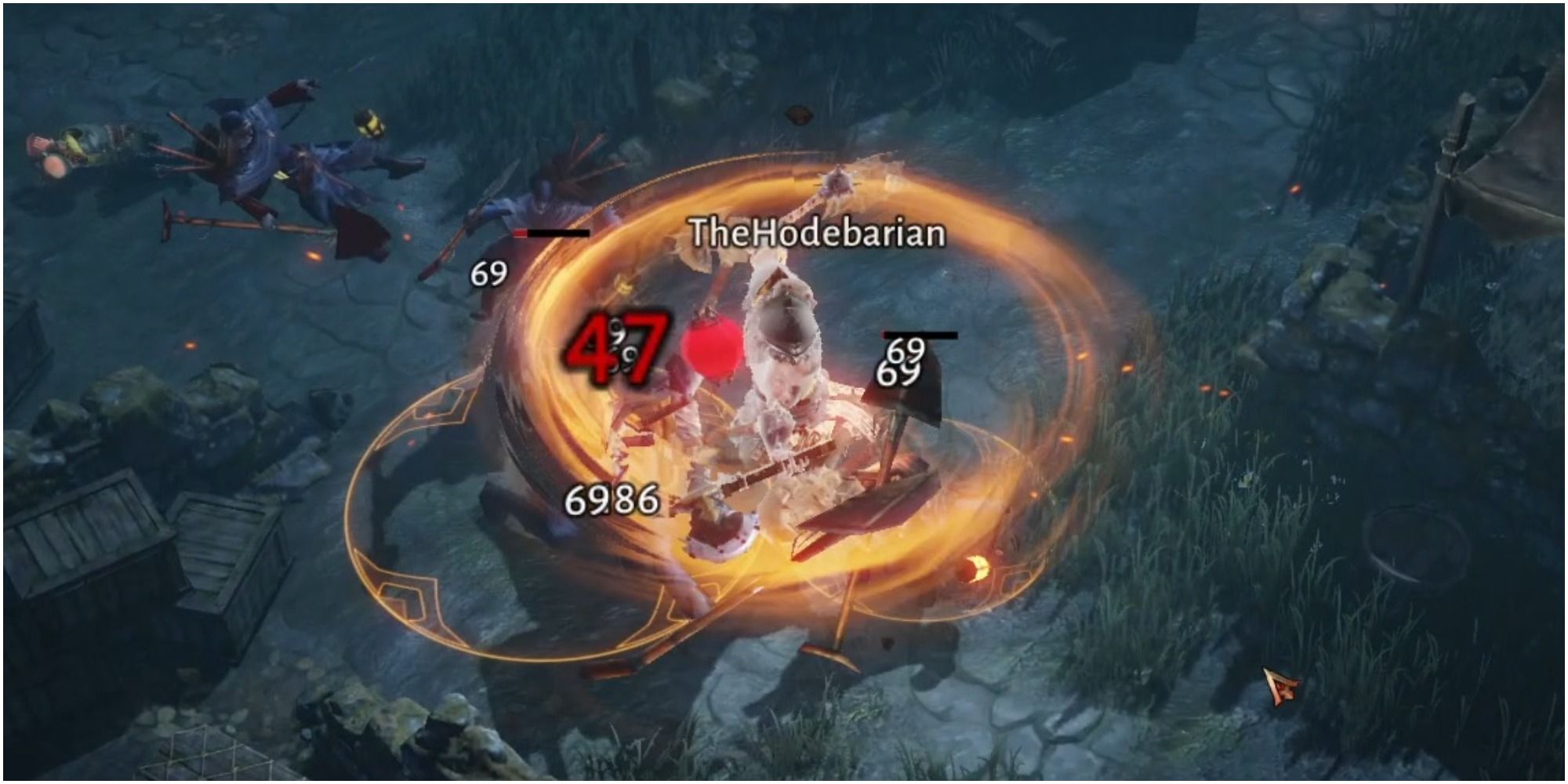 Diablo Immortal Whirlwind Sending Enemies Flying