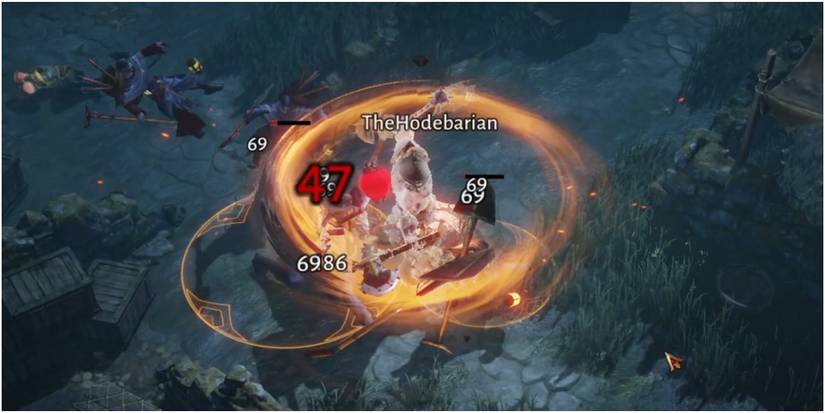 Diablo Immortal Whirlwind Sending Enemies Flying