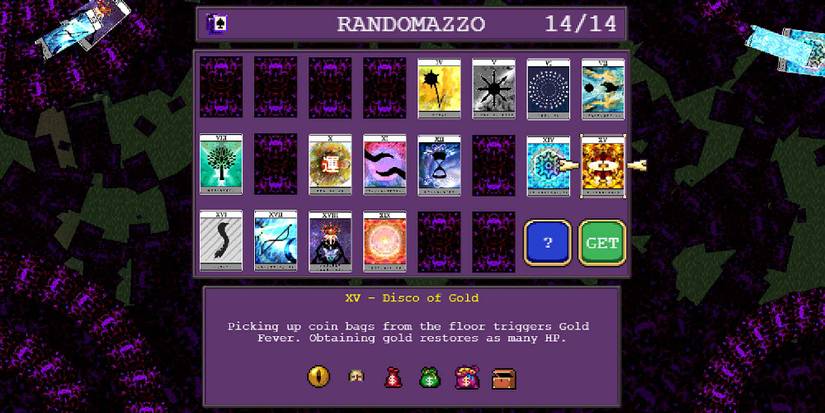 The Disco of Gold Arcana in Vampire Survivors