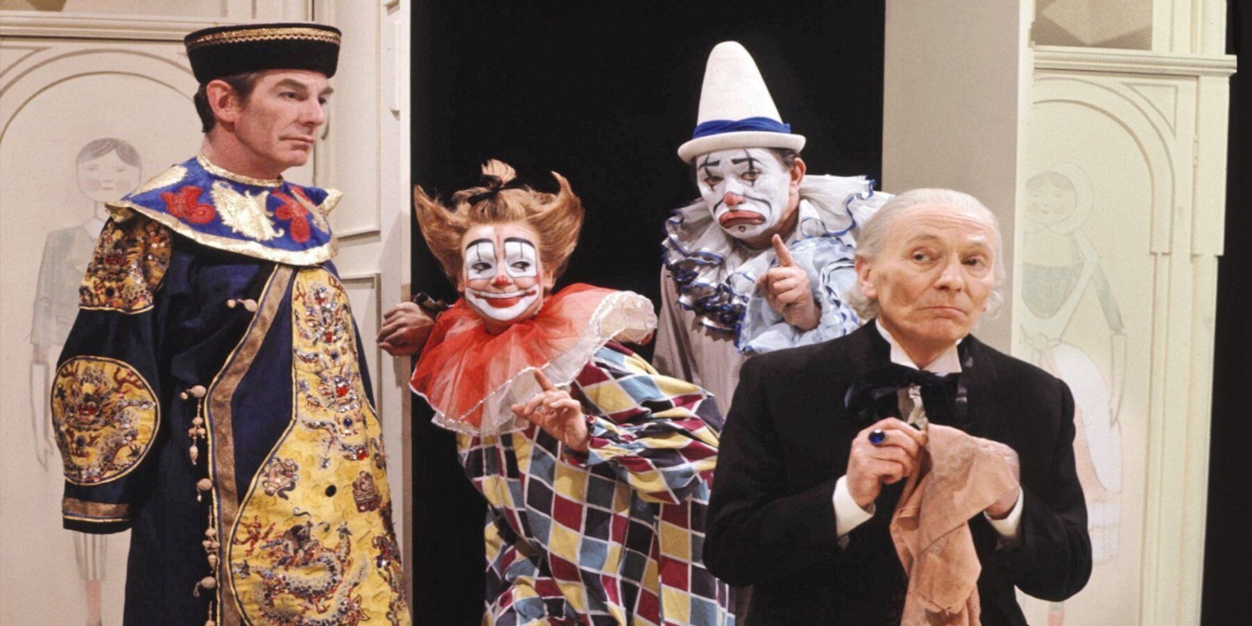 Doctor Who The Celestial toymaker with clowns and first doctor 