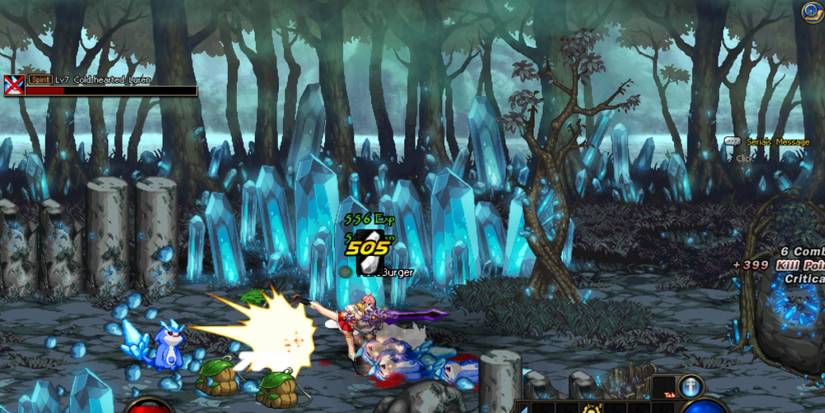 Dungeon-Fighter-Online---Kicking enemies