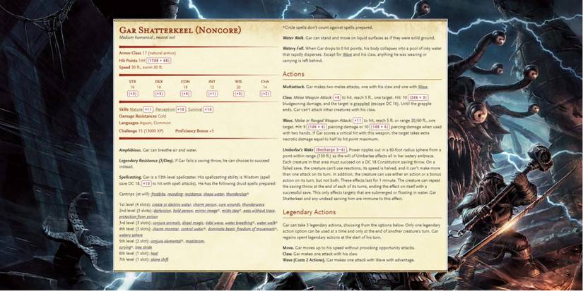 Dungeons And Dragons Gar Shatterkeel (Noncore) Monster Card