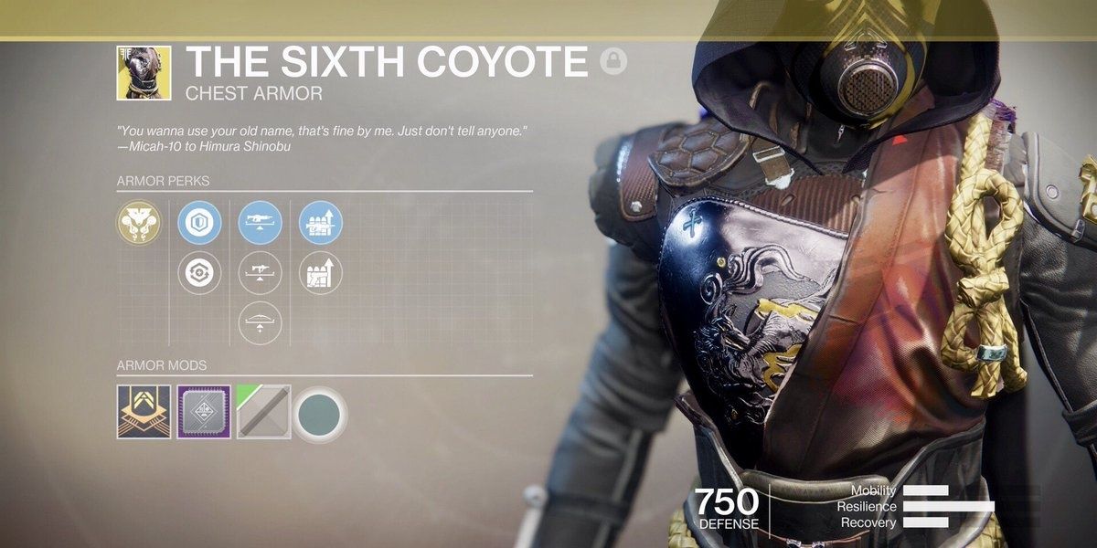 destiny 2 the sixth coyote chest exotic