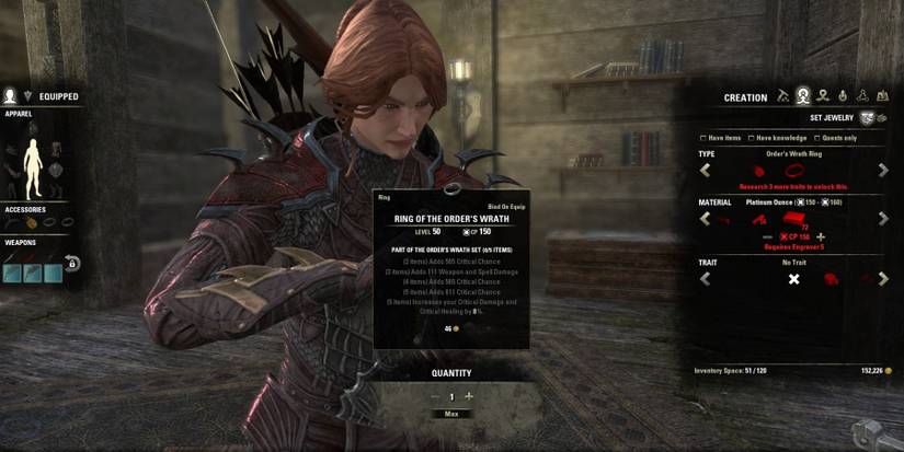 Elder Scrolls Online High Isle Orders Wrath Armor Set Guide Armor Set CP 150
