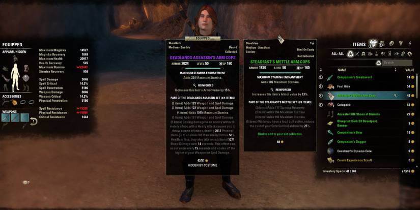 Elder Scrolls Online High Isle Steadfasts Mettle Armor Set Guide Item Description