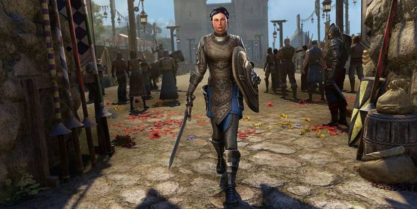 Isobel in a town posing