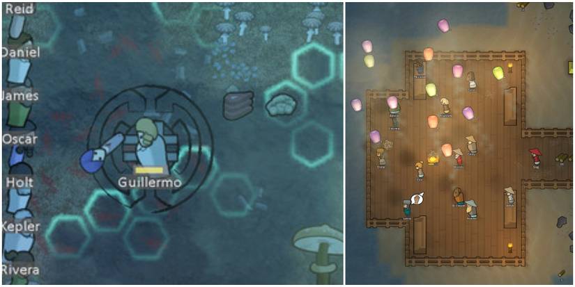 Player using the Eltex Sraff for a ritual in RimWorld