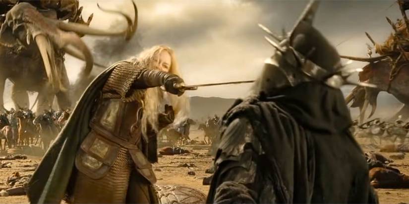 Eowyn stabs witch king
