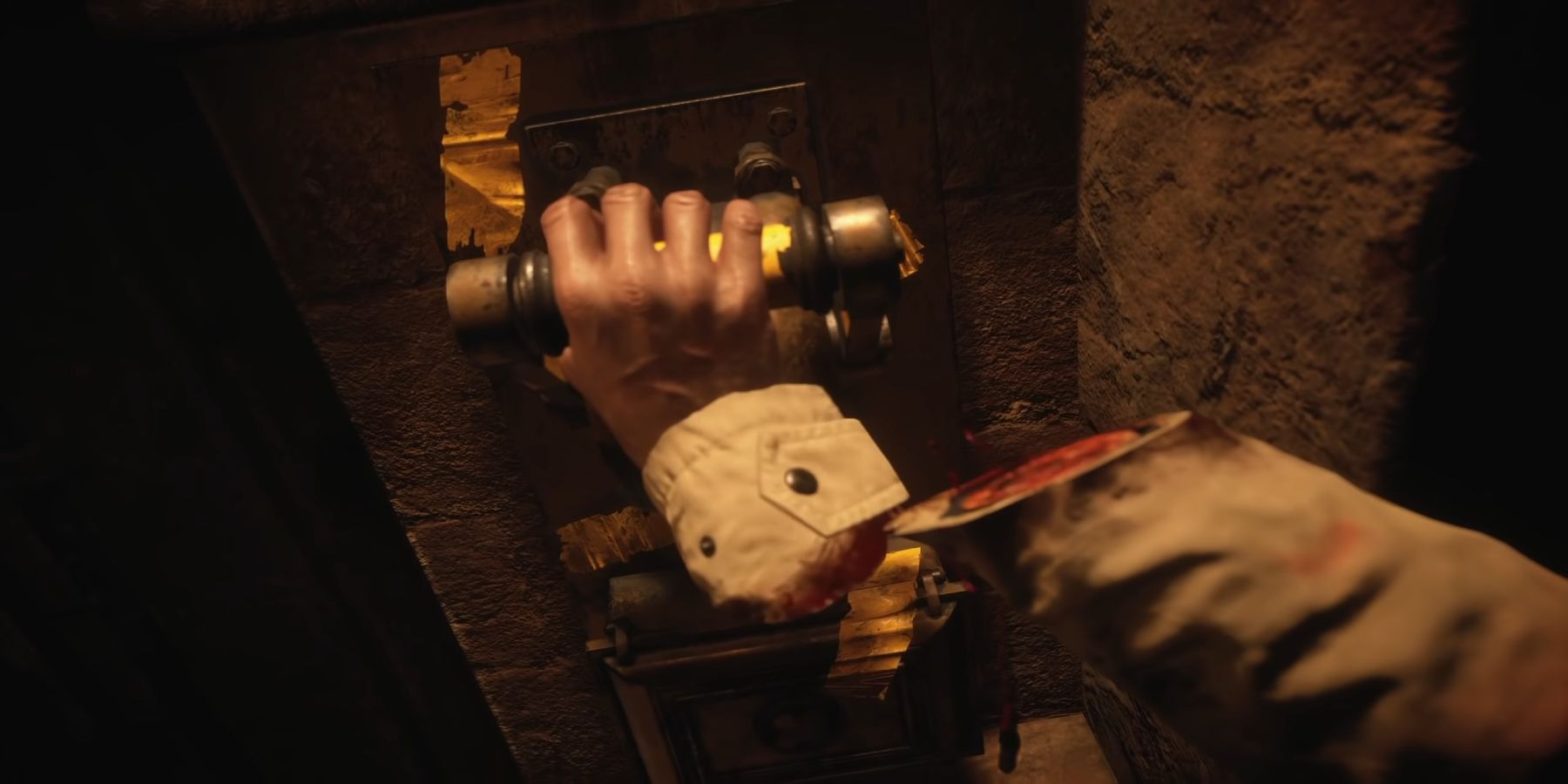 Ethan's hand is sliced off in Resident Evil Village