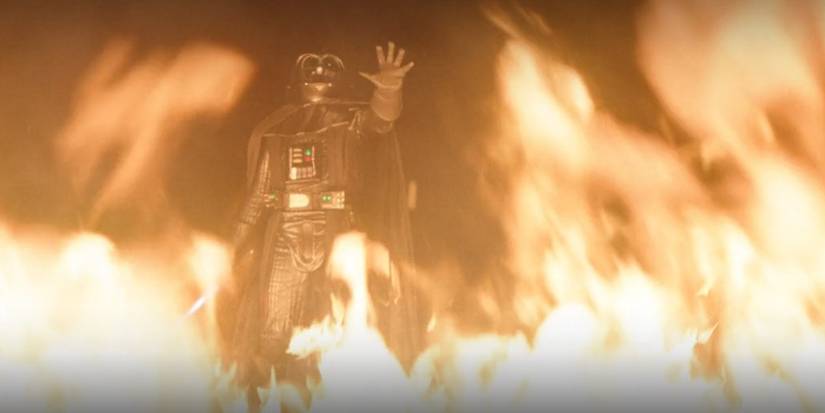 darth vader next to fire in kenobi show