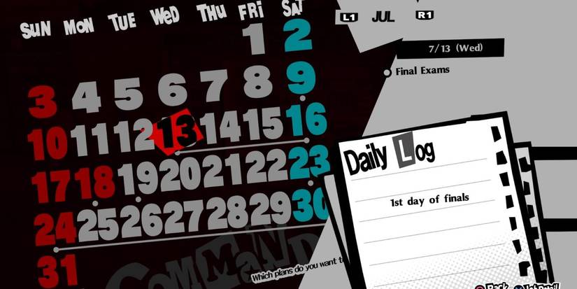 persona 5 royal calendar july