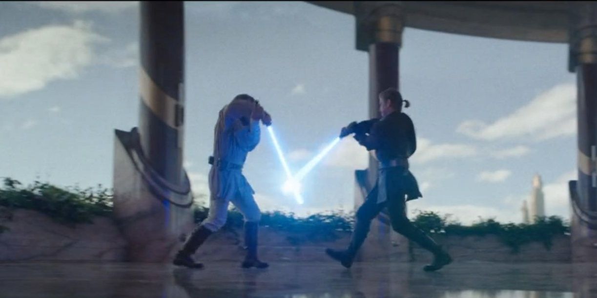 obi-wan versus anakin in a flashback