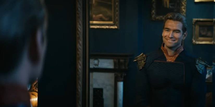 homelander talking to himself in the mirror