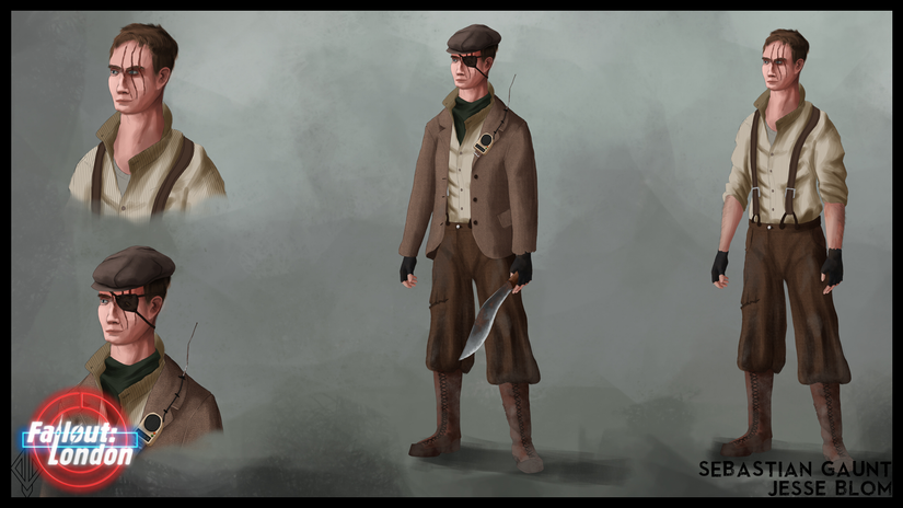 Fallout London Mod Sebastian Gaunt Concept art the Vagabonds