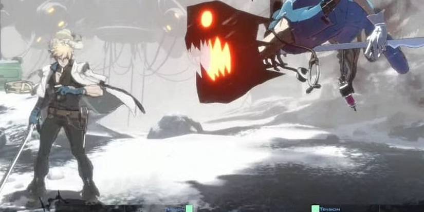 Faust jumping for the attack