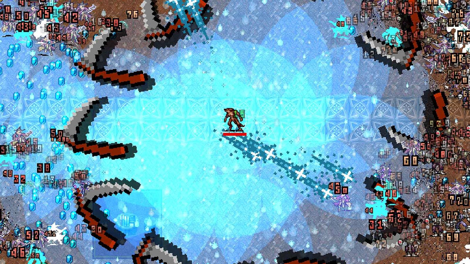 Minnah Mannarah in the Inlaid Library in Vampire Survivors