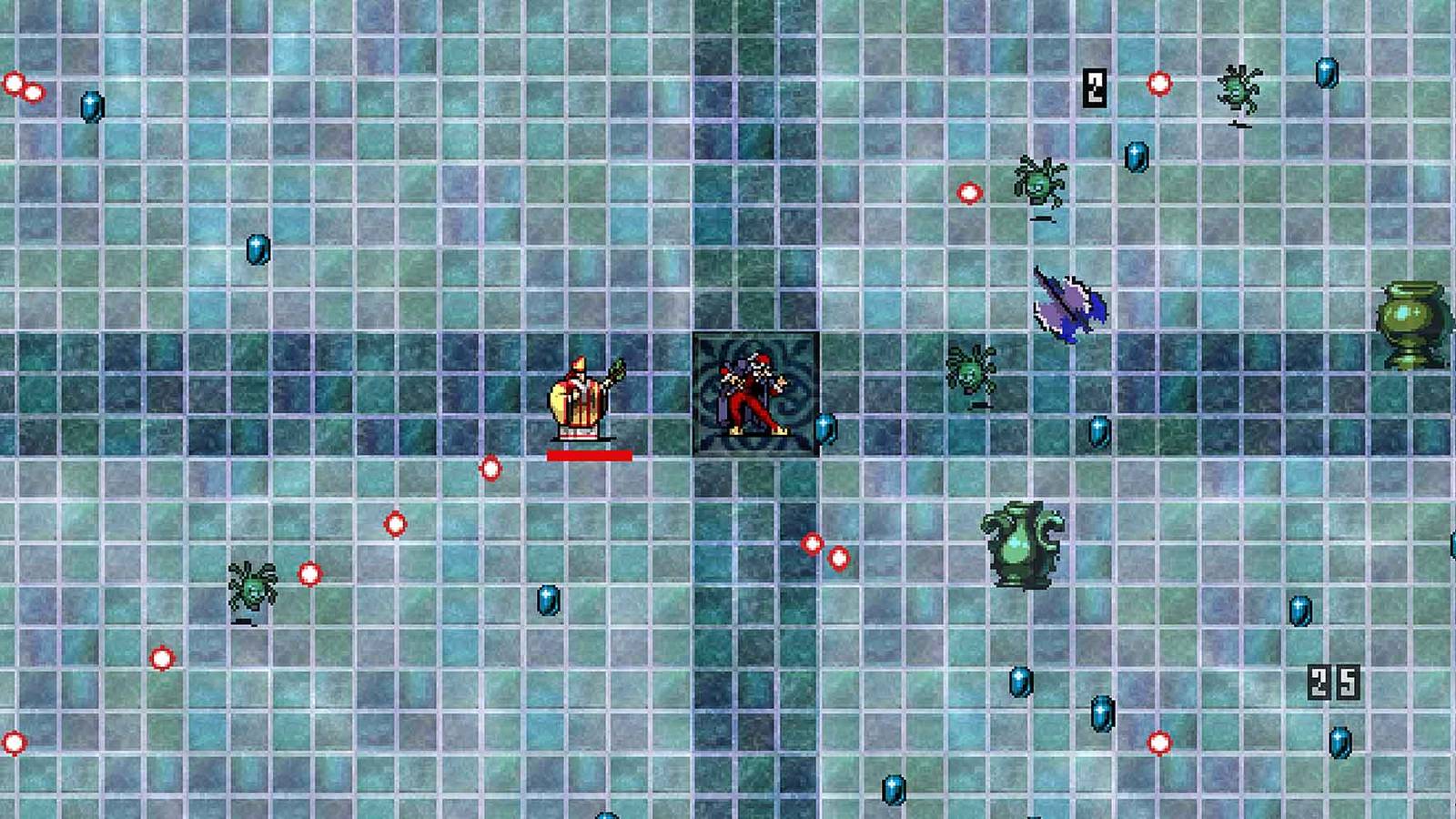 Encountering the merchant in Vampire-Survivors