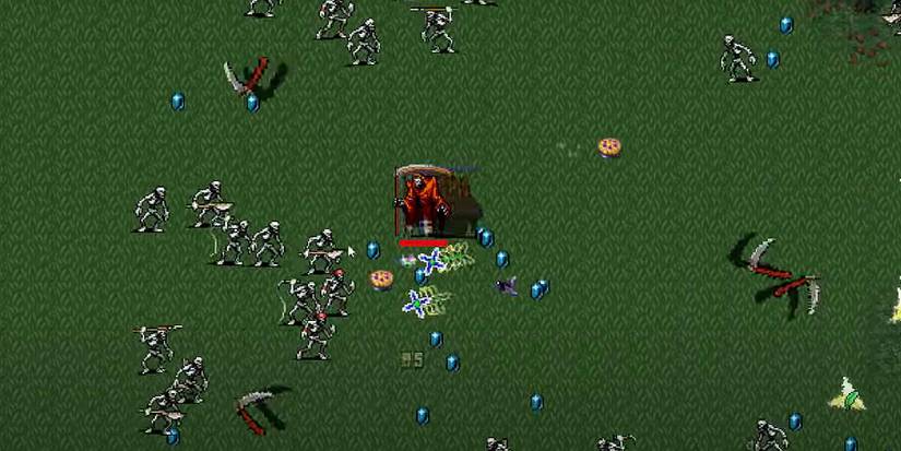 Following the trail of pies to Boon Marrabbio in Vampire Survivors