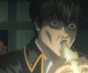 Gintama Saito Shimaru watching Hijikata suck on Mayonnaise