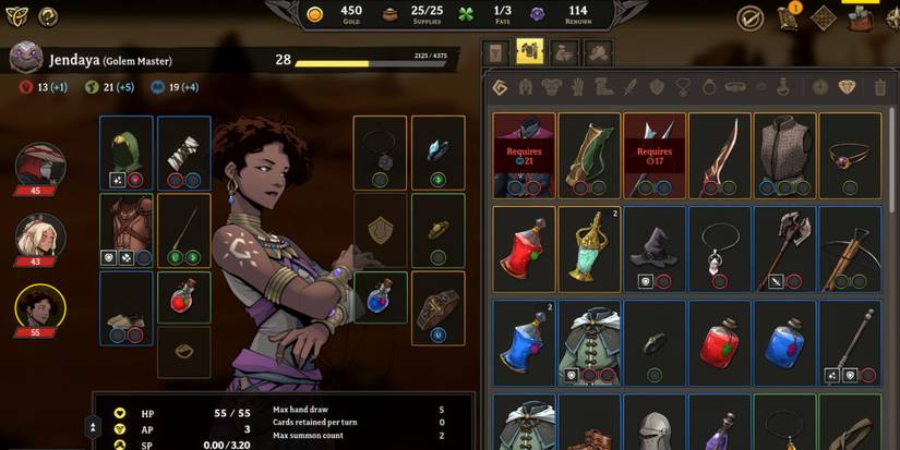 Gordian Quest - The character Jendaya