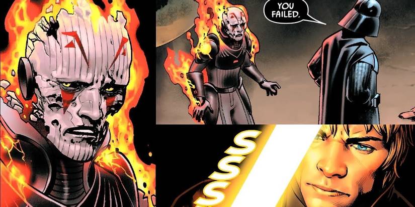 Grand Inquisitor and Luke Skywalker in Star Wars